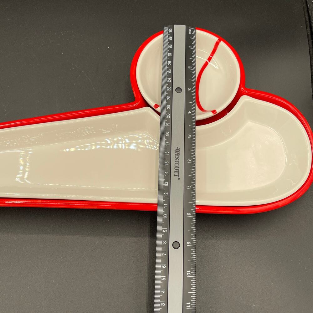 Vintage Baseball Bat and Ball Chip and Dip Bowl Serving Set - Picture 7 of 8